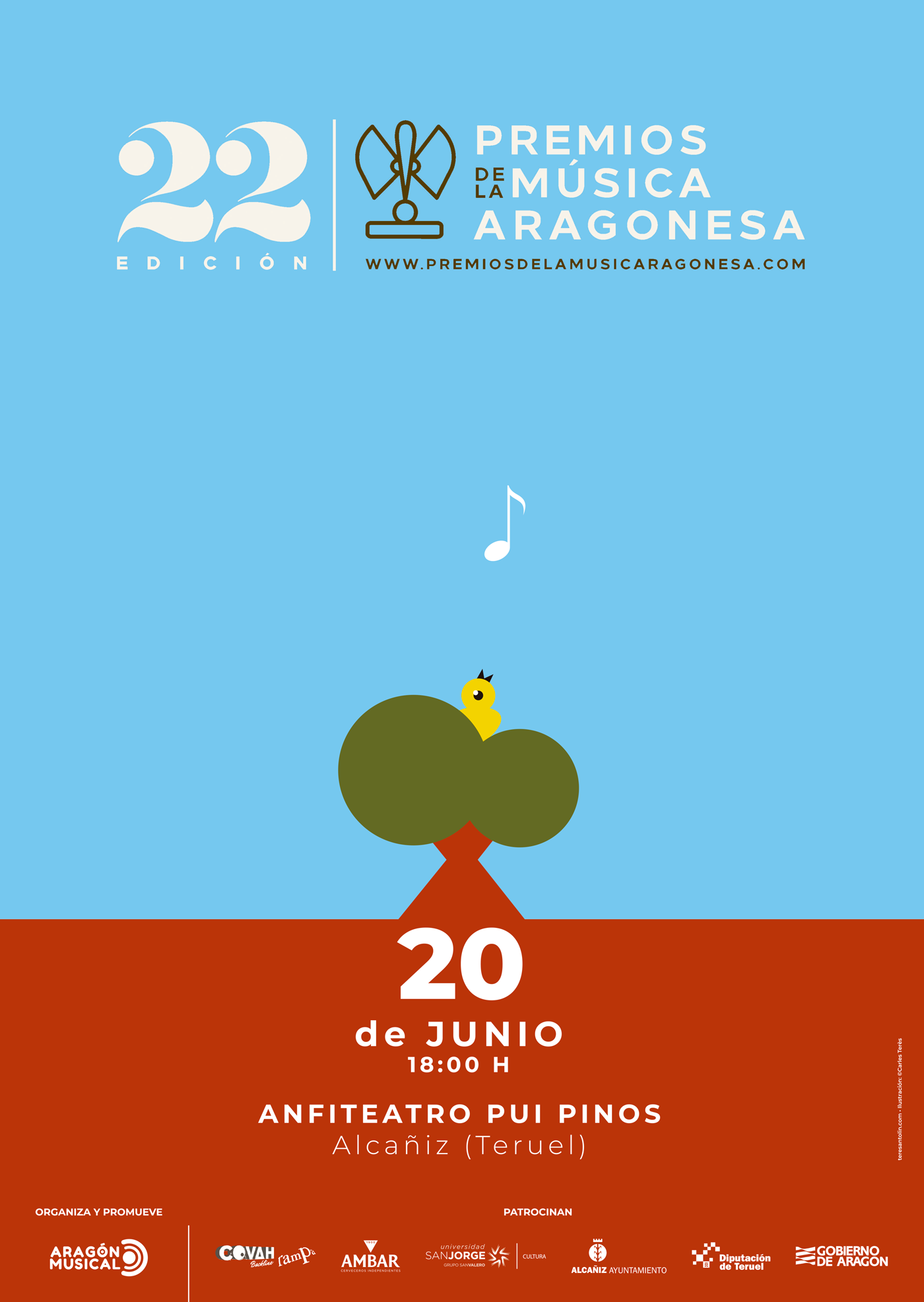 Cartel 22 Premios de la Música Aragonesa
